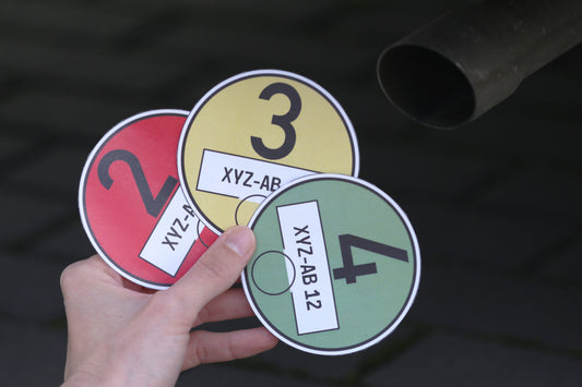 Waar moet de milieusticker in Duitsland plakken?
